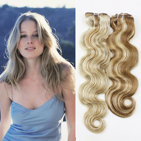 Clip in hair dirty blonde hair extensions  LJ21